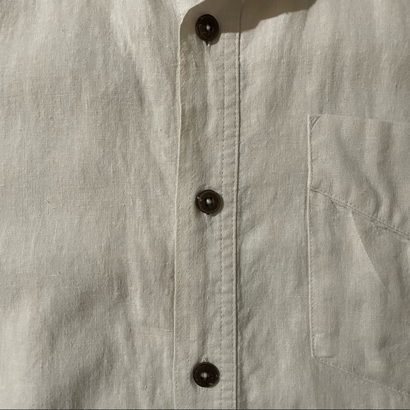 Patagonia Off White Button Down Shirt / Size M - Picture 5 of 9